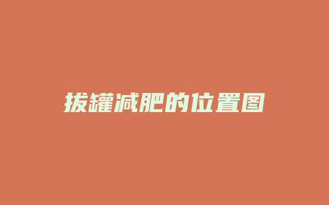 拔罐减肥的位置图