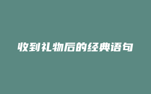 收到礼物后的经典语句