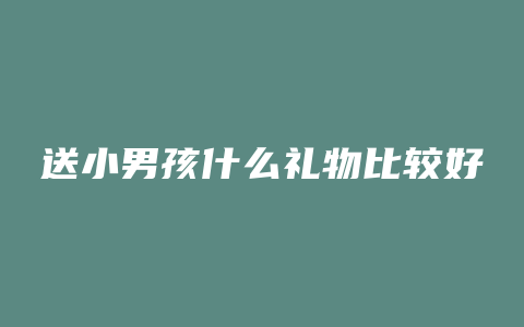 送小男孩什么礼物比较好