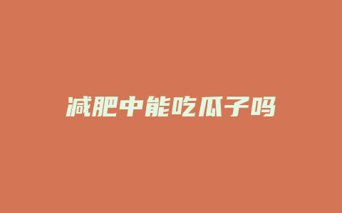 减肥中能吃瓜子吗