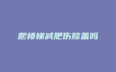 爬楼梯减肥伤膝盖吗